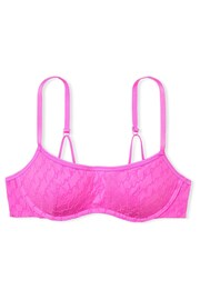 Victoria's Secret PINK Pink Berry Push Up Flocked Mesh Push Up Bralette - Image 1 of 1