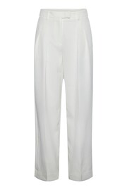 PIECES White High Waisted Wide Leg Trousers - Image 5 of 5