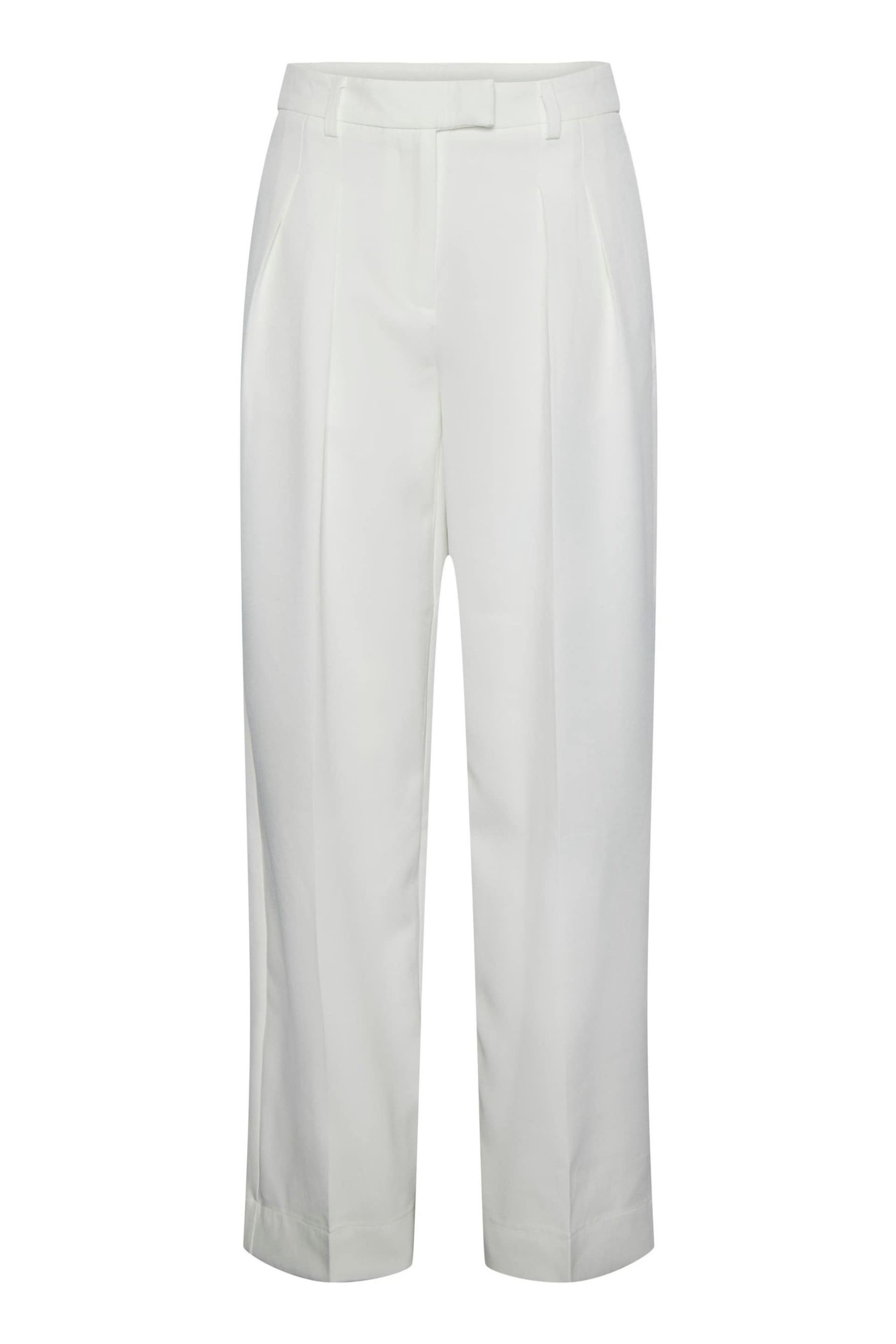 PIECES White High Waisted Wide Leg Trousers - Image 5 of 5