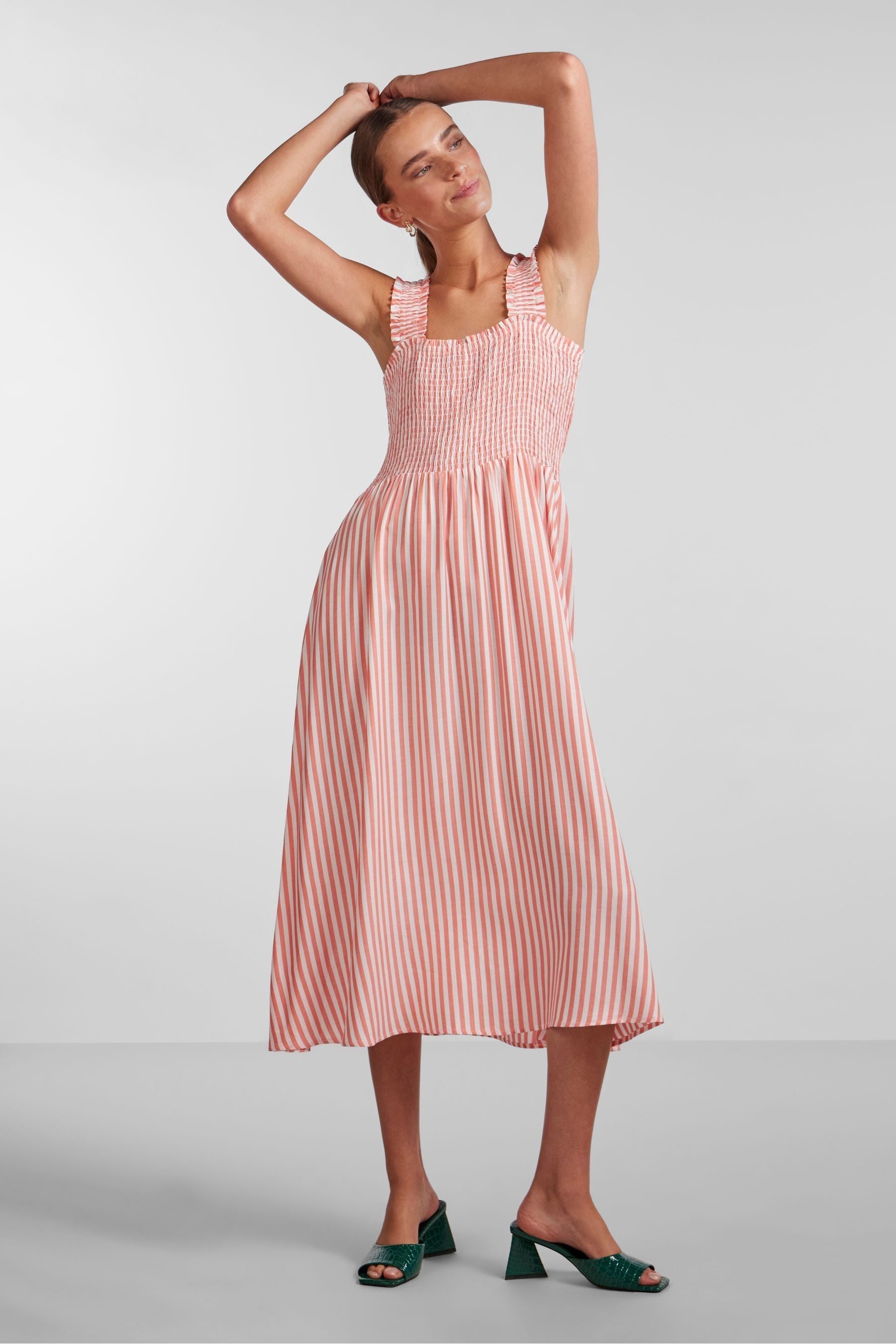 Shirred top maxi dress outlet