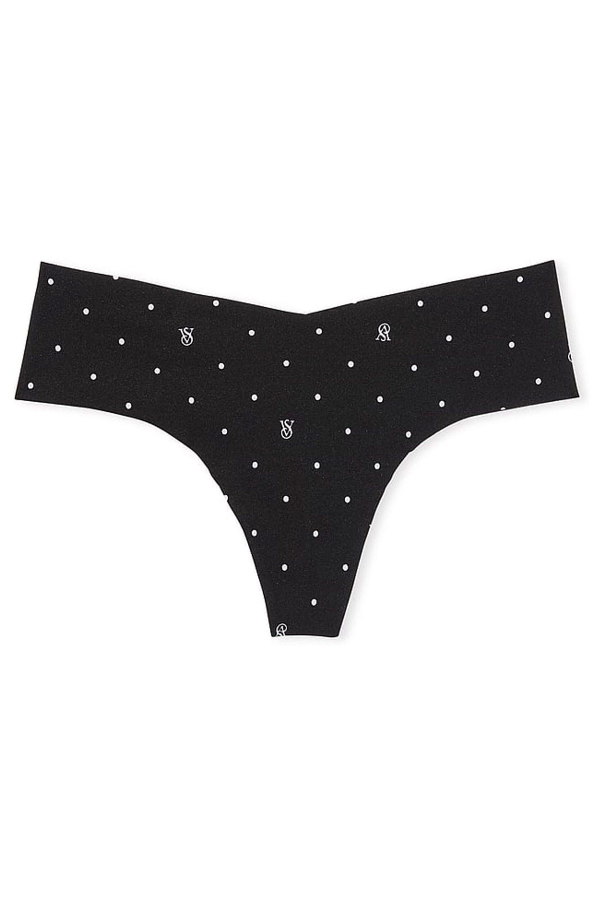Victoria's Secret Black Dot Logo Thong Knickers - Image 3 of 3