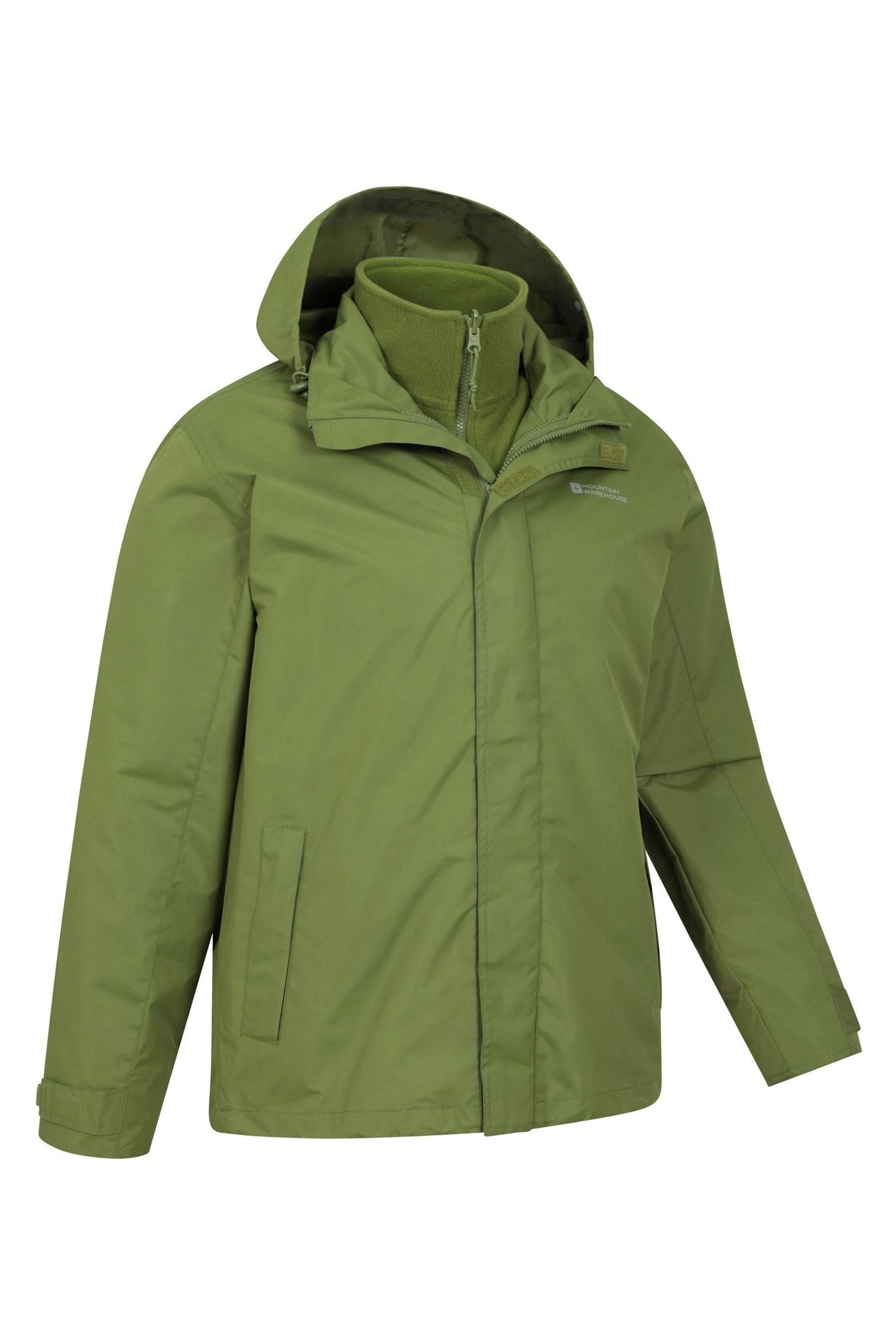 Mountain warehouse fell mens 3 in 1 water resistant jacket top