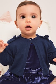 Lipsy Navy Blue Baby Occasion Shrug - Image 1 of 4