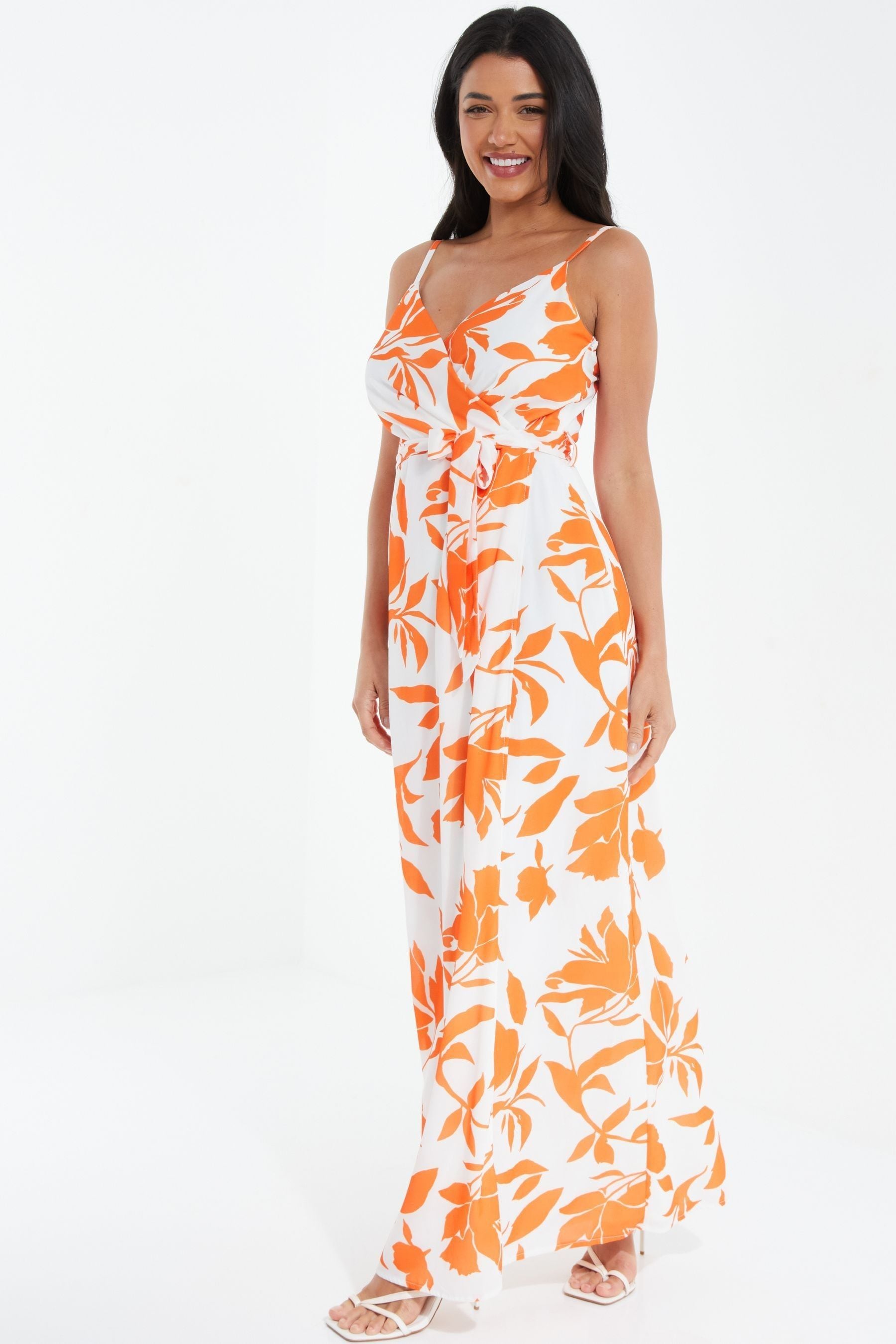Quiz orange dress online