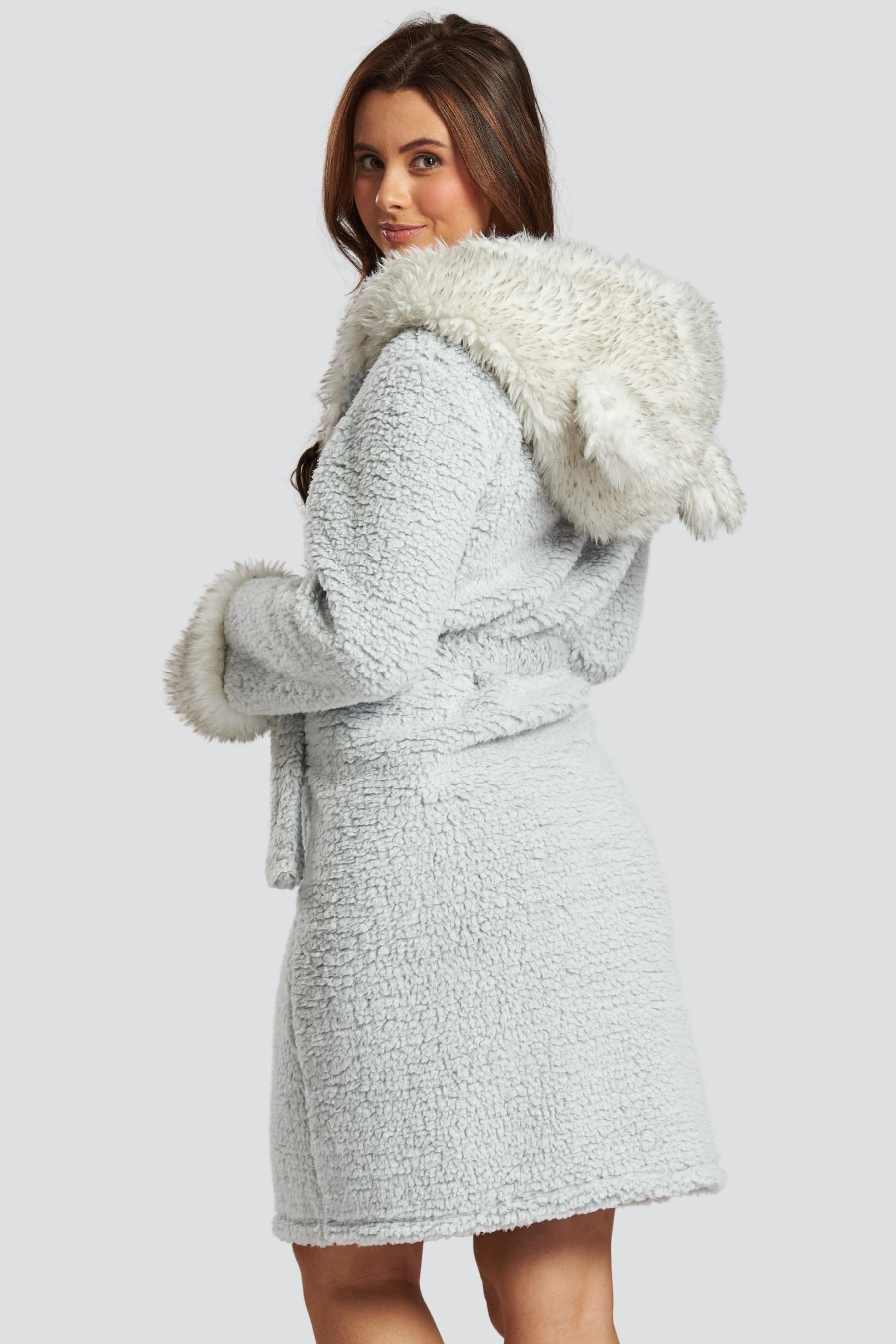 Borg faux fur hoodie online