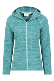 Mountain Warehouse Blue Lleyn Melange Womens Full Zip Fleece - Image 3 of 4