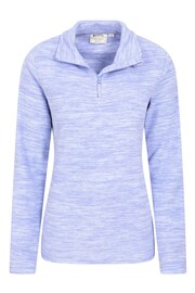 Mountain Warehouse Light Purple Snowdon Melange Womens Half-Zip Fleece - Image 4 of 5