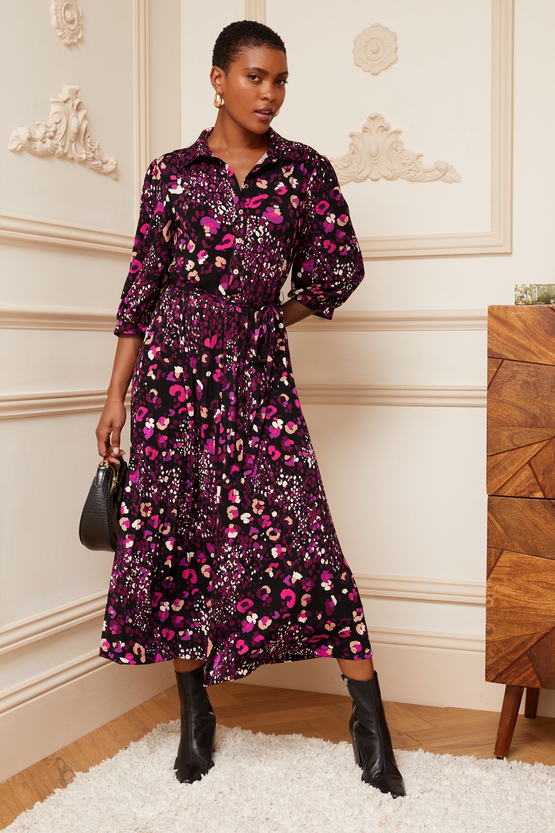 Belted jersey dress hot sale