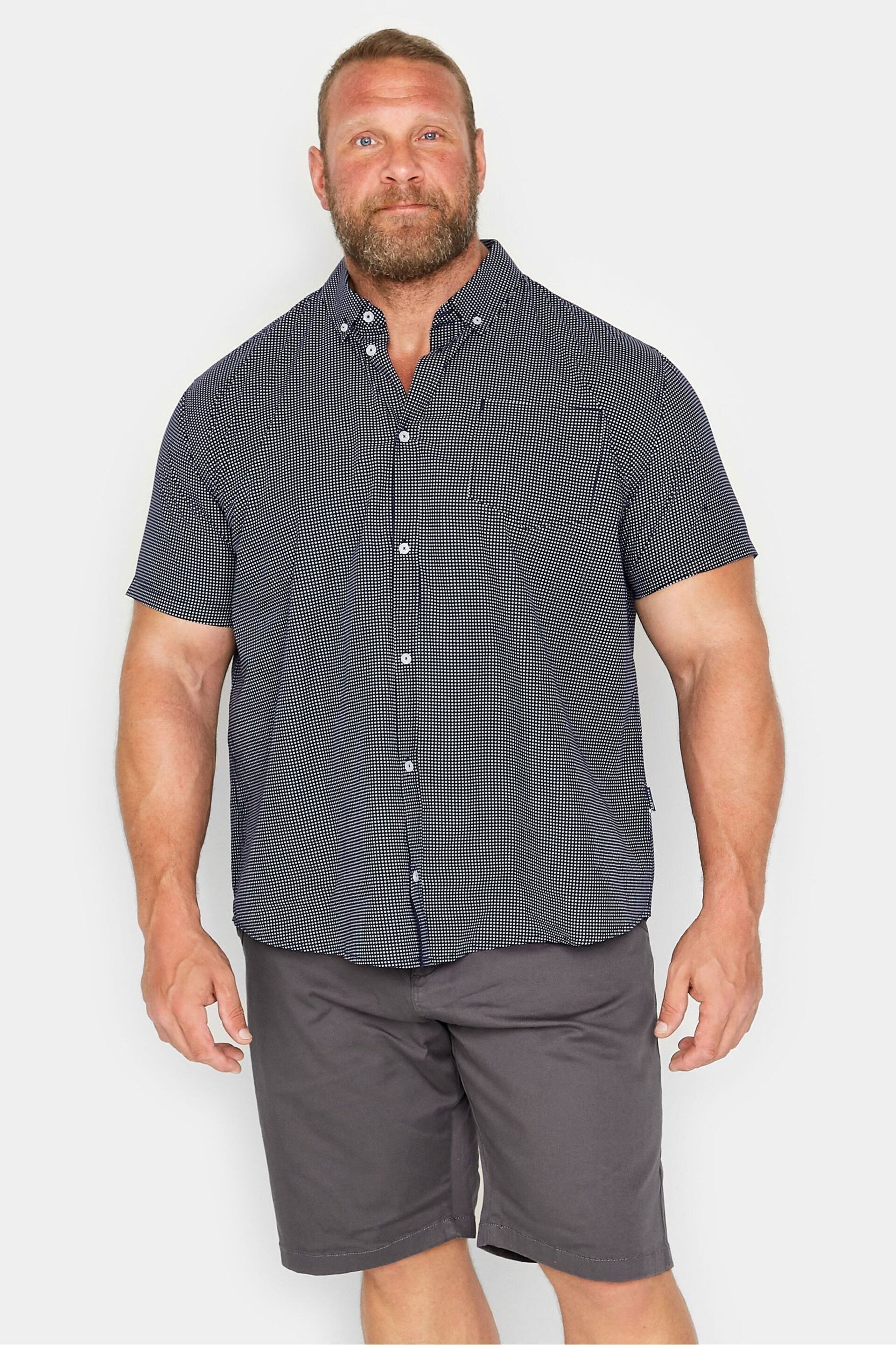 BadRhino Big & Tall Blue Short Sleeve Shirt - Image 1 of 2
