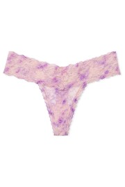 Victoria's Secret Unicorn Purple Thong Lace Knickers - Image 1 of 1