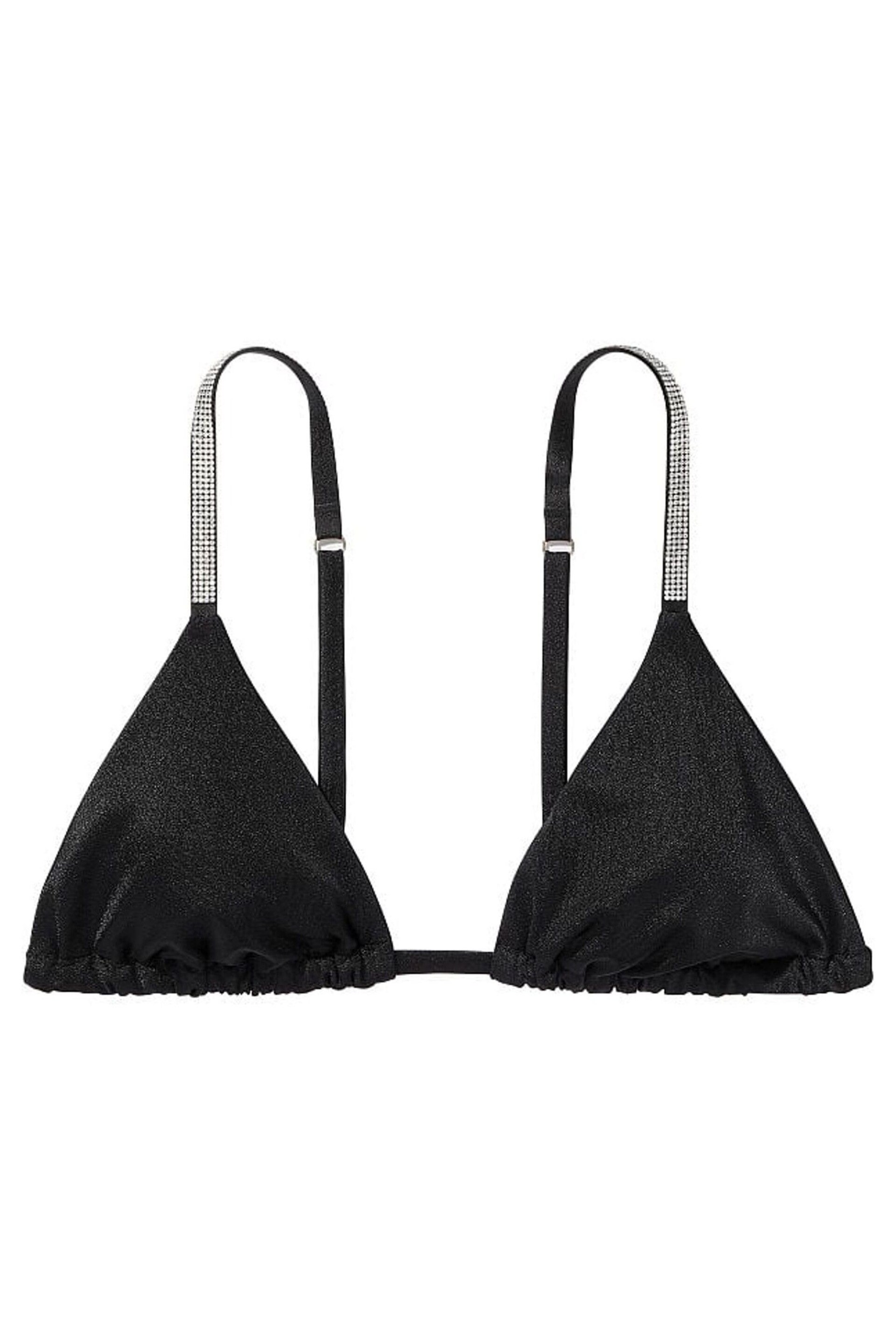Victoria's Secret Nero Black Triangle Shine Strap Swim Bikini Top - Image 3 of 3