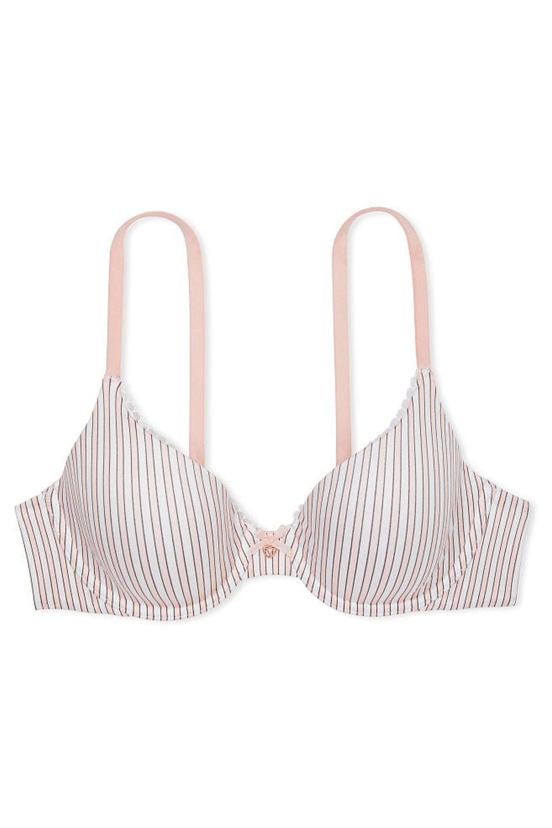 Victoria's Secret Simple Stripe Pink Lightly Lined Full Cup Bra - Image 3 of 3