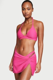 Victoria's Secret Forever Pink Fishnet Halter Swim Bikini Top - Image 1 of 3