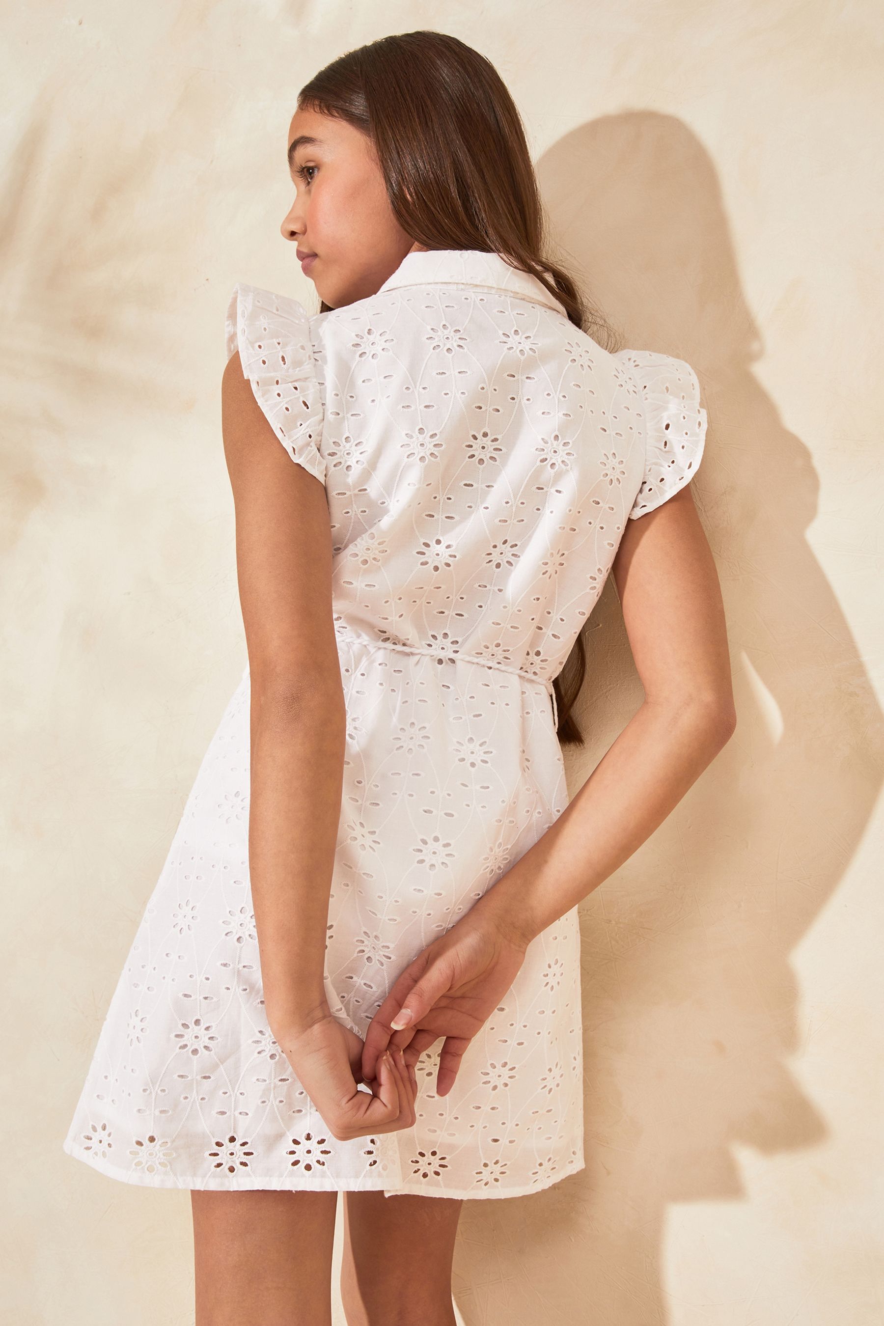 Buy Lipsy White Broderie Shirt Dress 3 16yrs from Next Pakistan