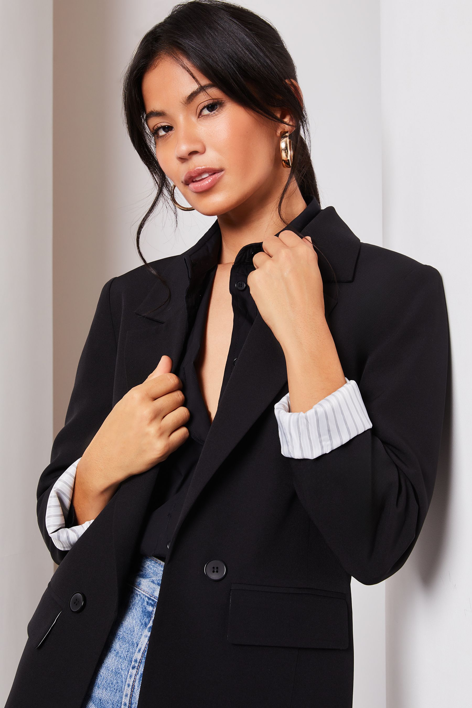 Longline tailored blazer outlet
