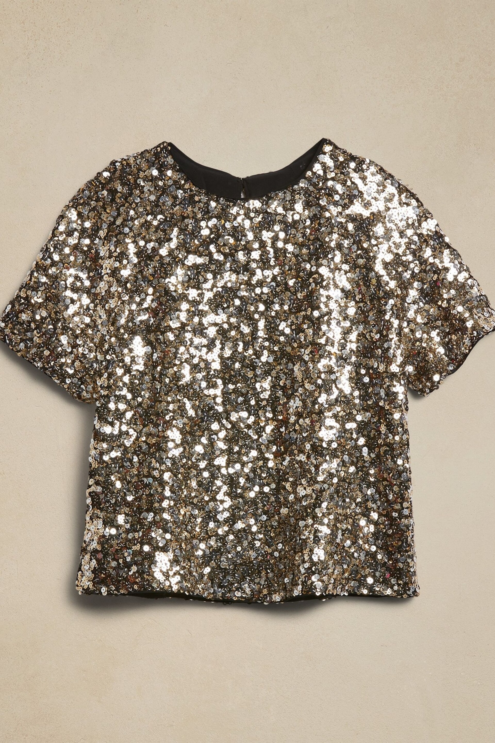 Banana Republic Gold Alina Sequin Top - Image 5 of 5