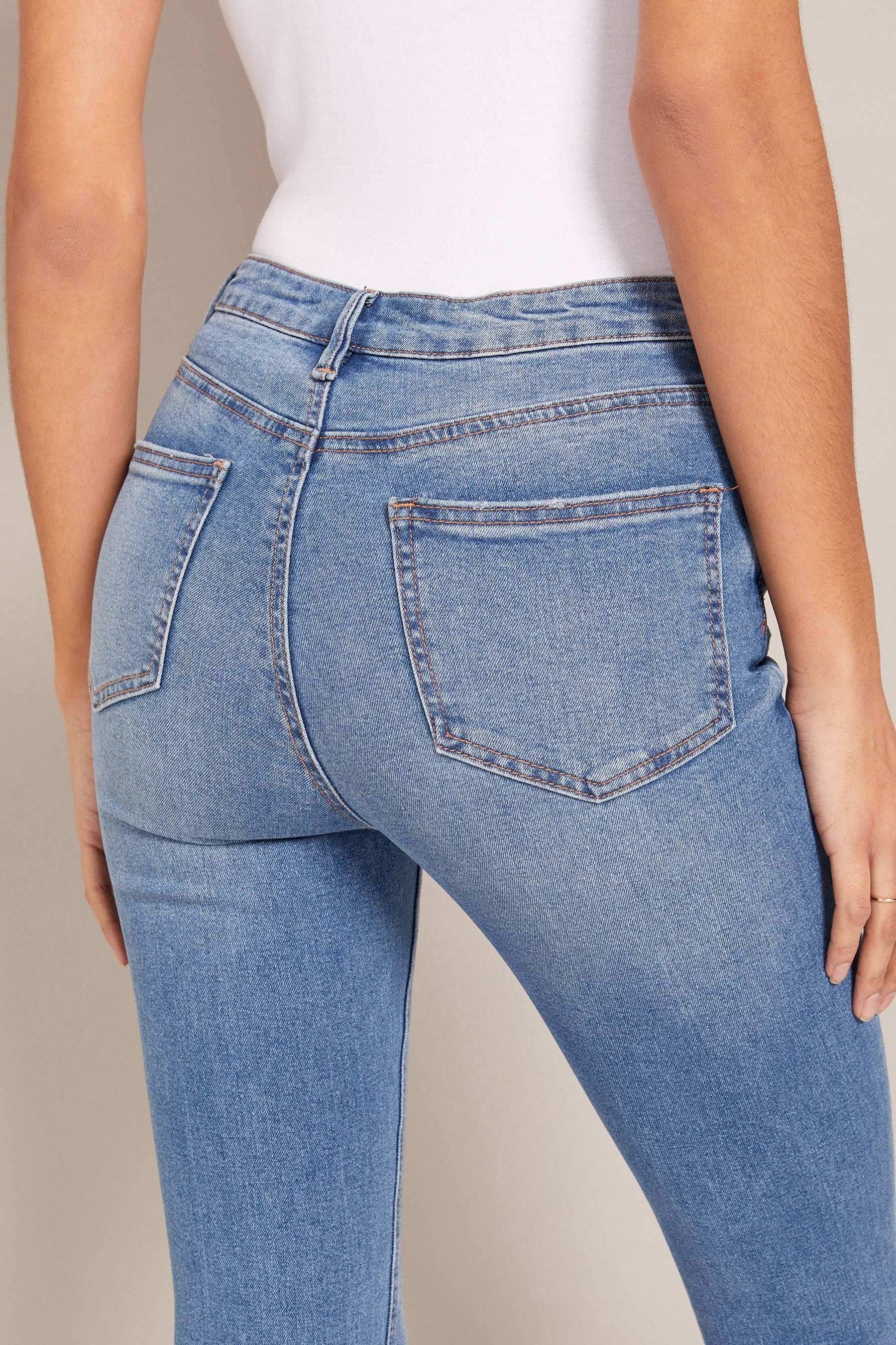 Buy Friends Like These Distressed Blue Ankle Grazer Jeans from Next Ireland