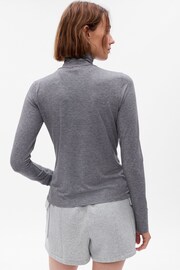 Gap Grey Breathable Long Sleeve Turtle Neck T-Shirt - Image 2 of 2