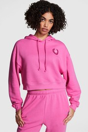 Victoria's Secret PINK Sizzling Strawberry Pink Cropped Hoodie - Image 1 of 3