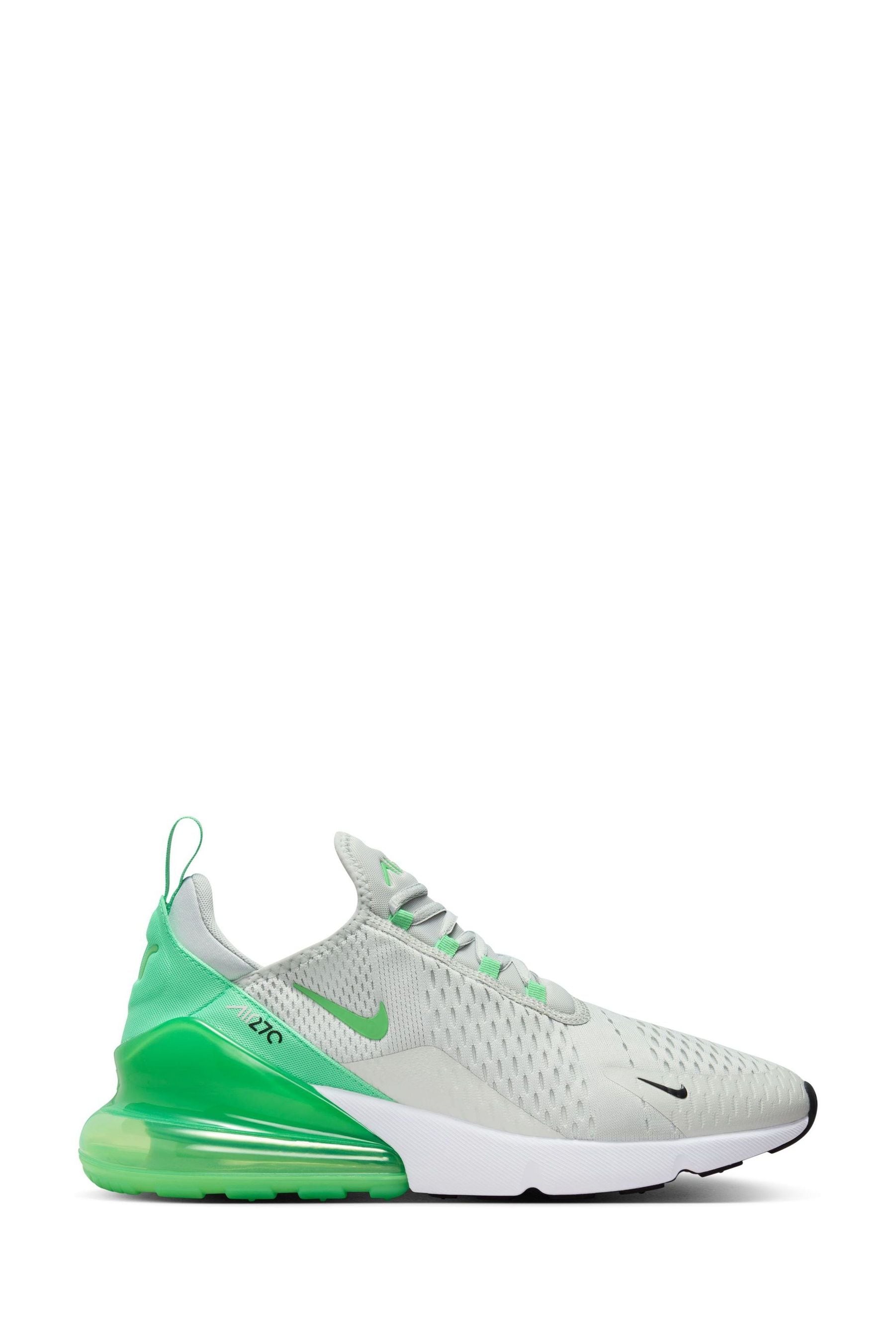 Buy Nike White Green Air Max 270 Trainers from Next Luxembourg