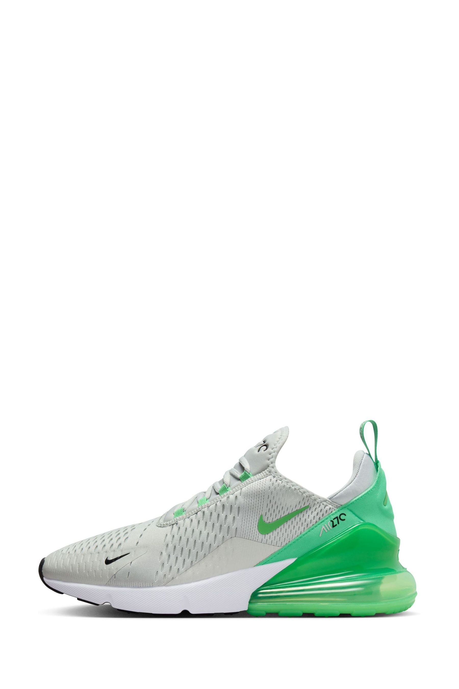 Buy Nike White Green Air Max 270 Trainers from Next Luxembourg