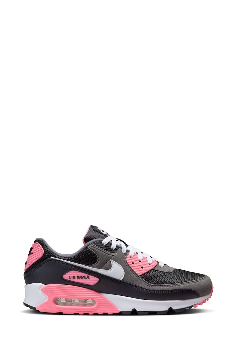 Nike Pink/Black Air Max 90 Trainers - Image 1 of 10