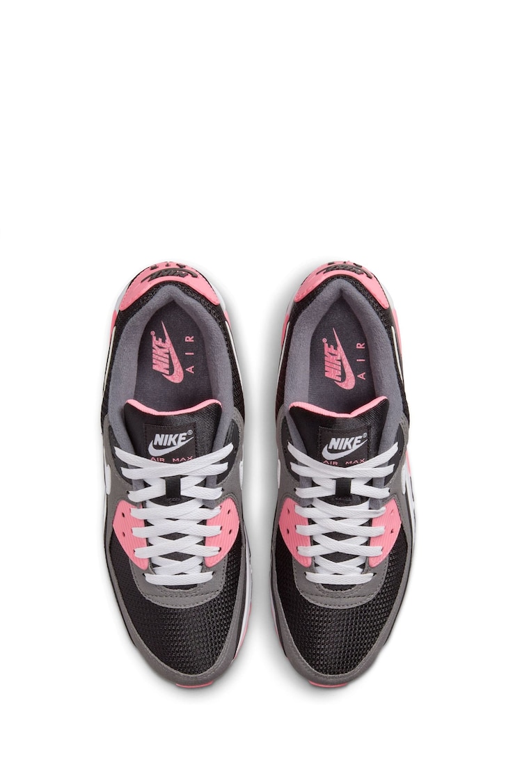 Nike Pink/Black Air Max 90 Trainers - Image 10 of 10