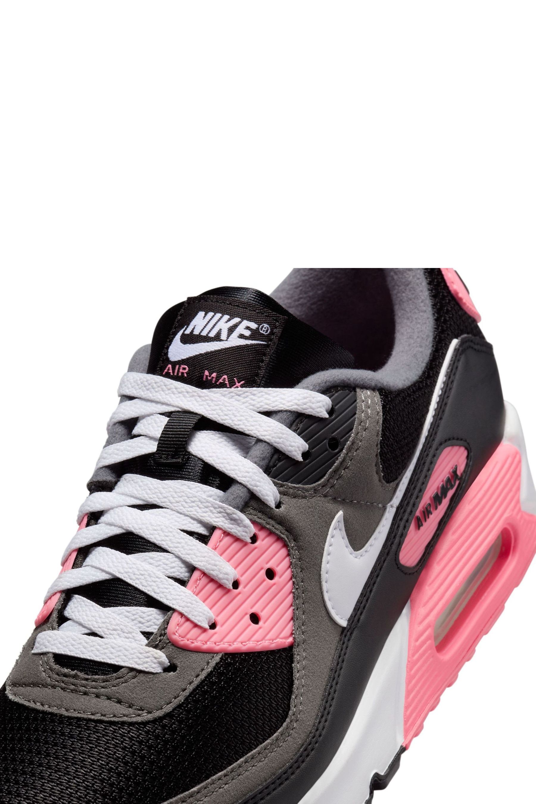 Ladies nike air max 90 floral jasmine trainers black pink hot sale