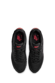 Nike Black/Grey Air Max 90 Trainers - Image 6 of 10