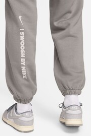 Nike Grey Swoosh Logo Joggers - Image 5 of 6