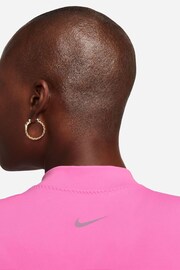 Nike Pink One Dri-FIT Mock Neck Cropped Tank Top - Image 5 of 9