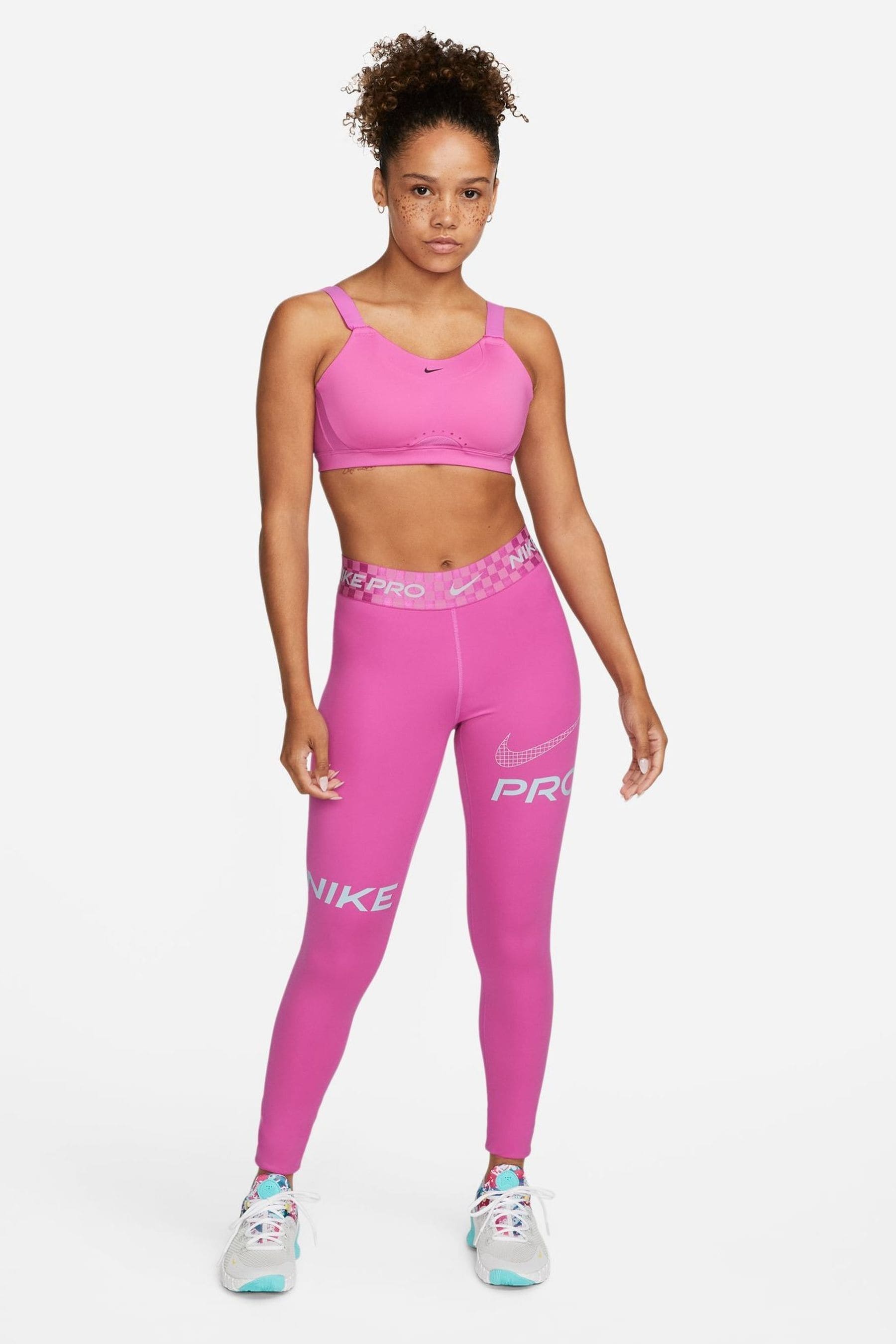 Pink nike training tights store
