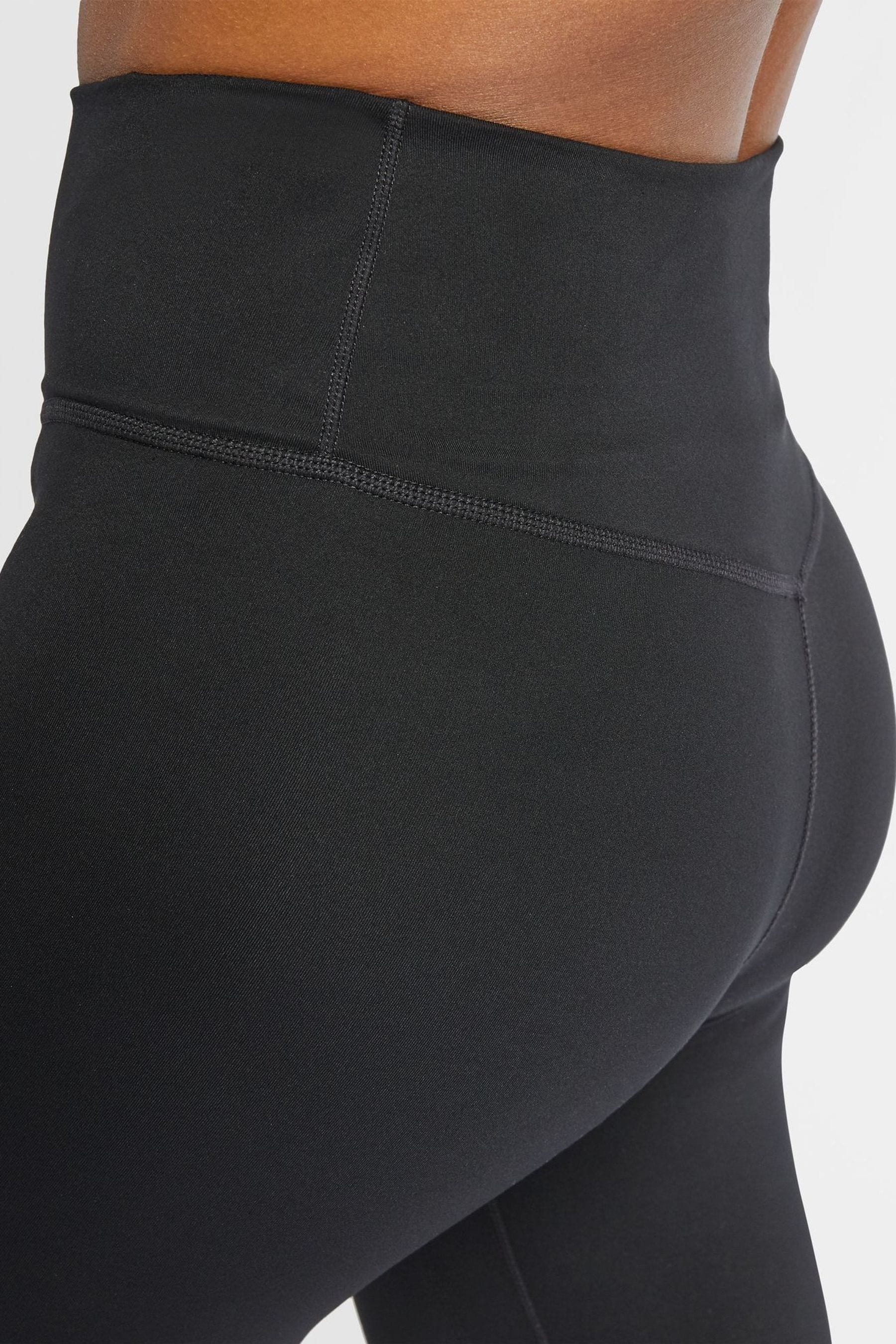 Nike Black Grey One Luxe Mid Rise Leggings