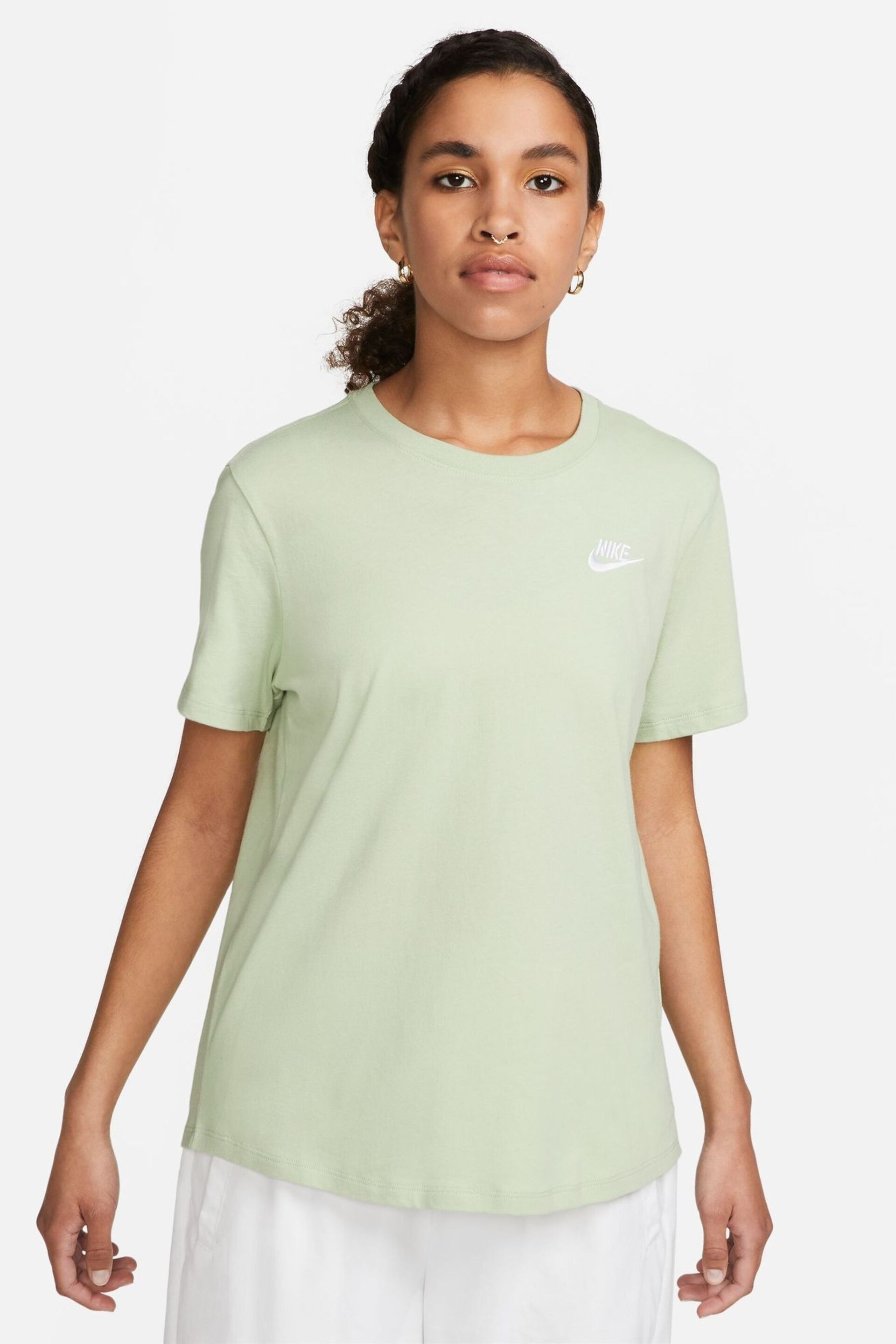 Nike Green Sportswear Club Essentials T-Shirt - Image 1 of 6