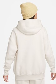 Nike Cream Oversized Phoenix Fleece Pullover Hoodie - Image 2 of 9