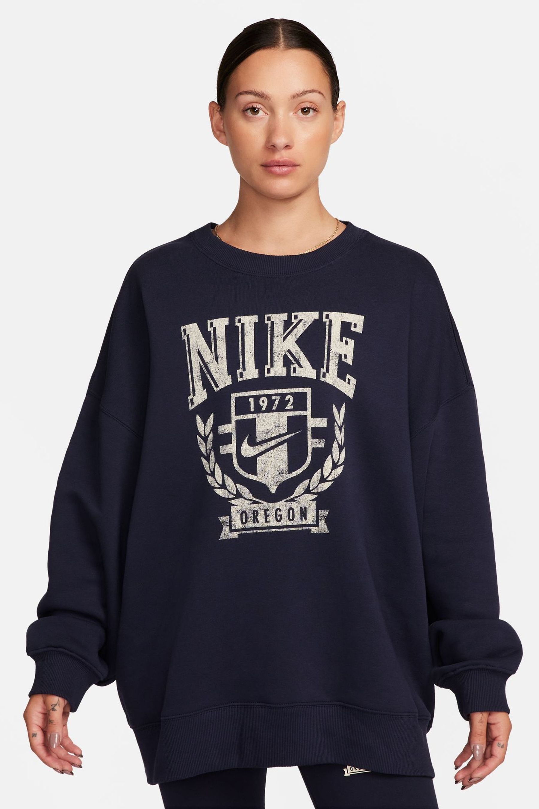 Nike varsity sweatshirt dress shop