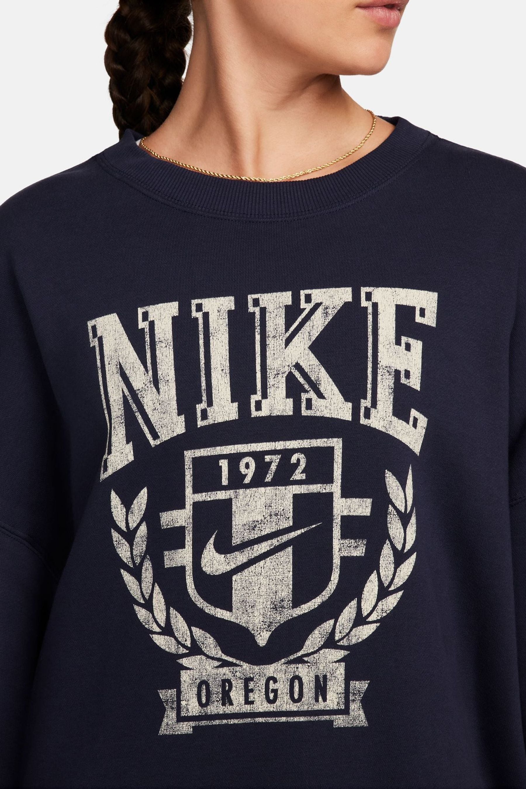 Nike varsity sweatshirt dress clearance
