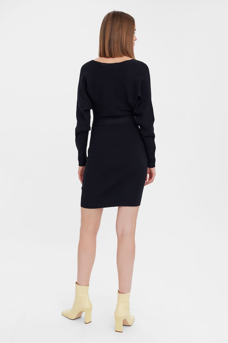 VERO MODA V-Neck Wrap Belted Knitted Dress - 圖片 2/4