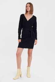 VERO MODA V-Neck Wrap Belted Knitted Dress - 圖片 3/4