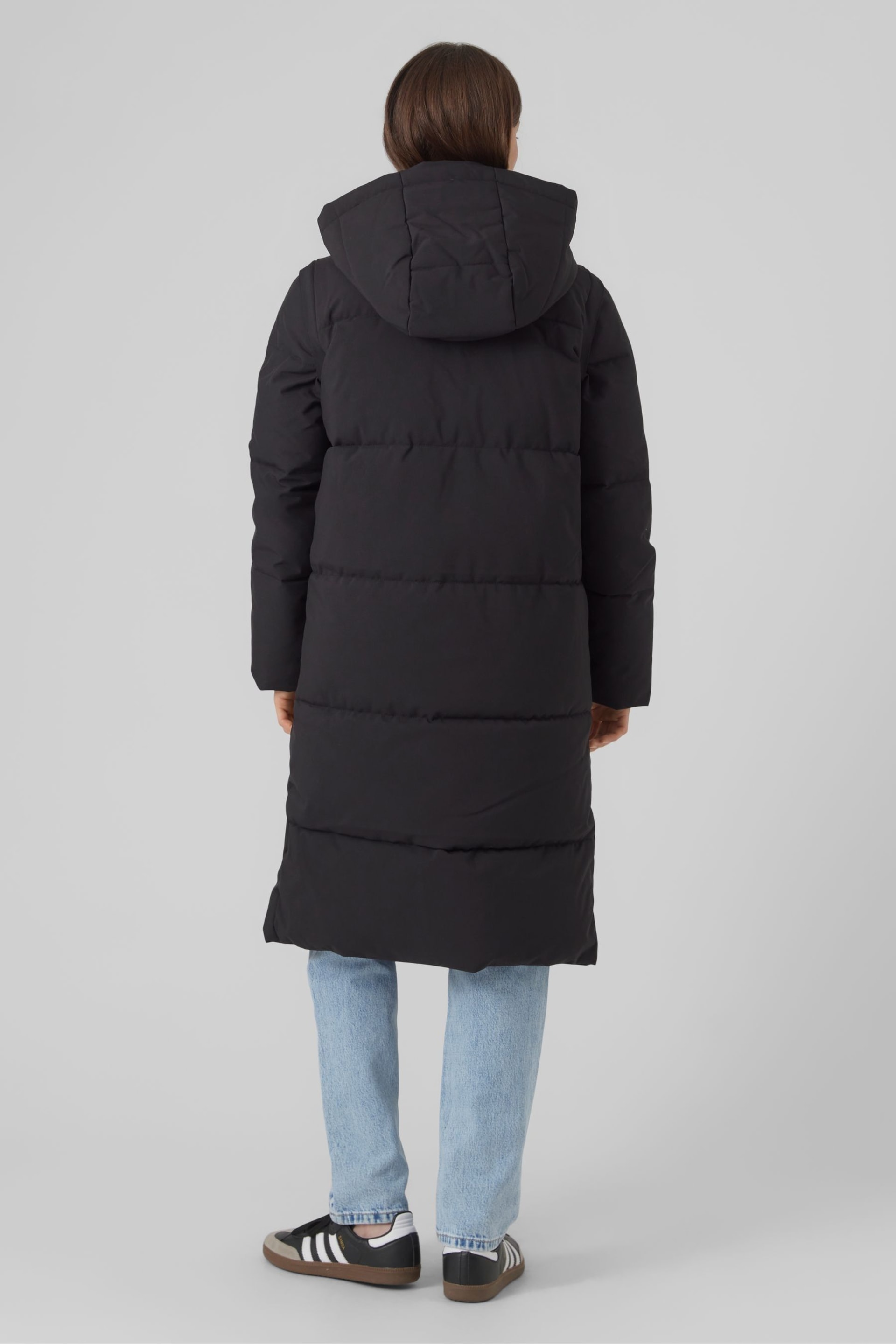VERO MODA Black 2-In-1 Padded Coat And Gilet Set With Detachable Sleeves - Image 2 of 5