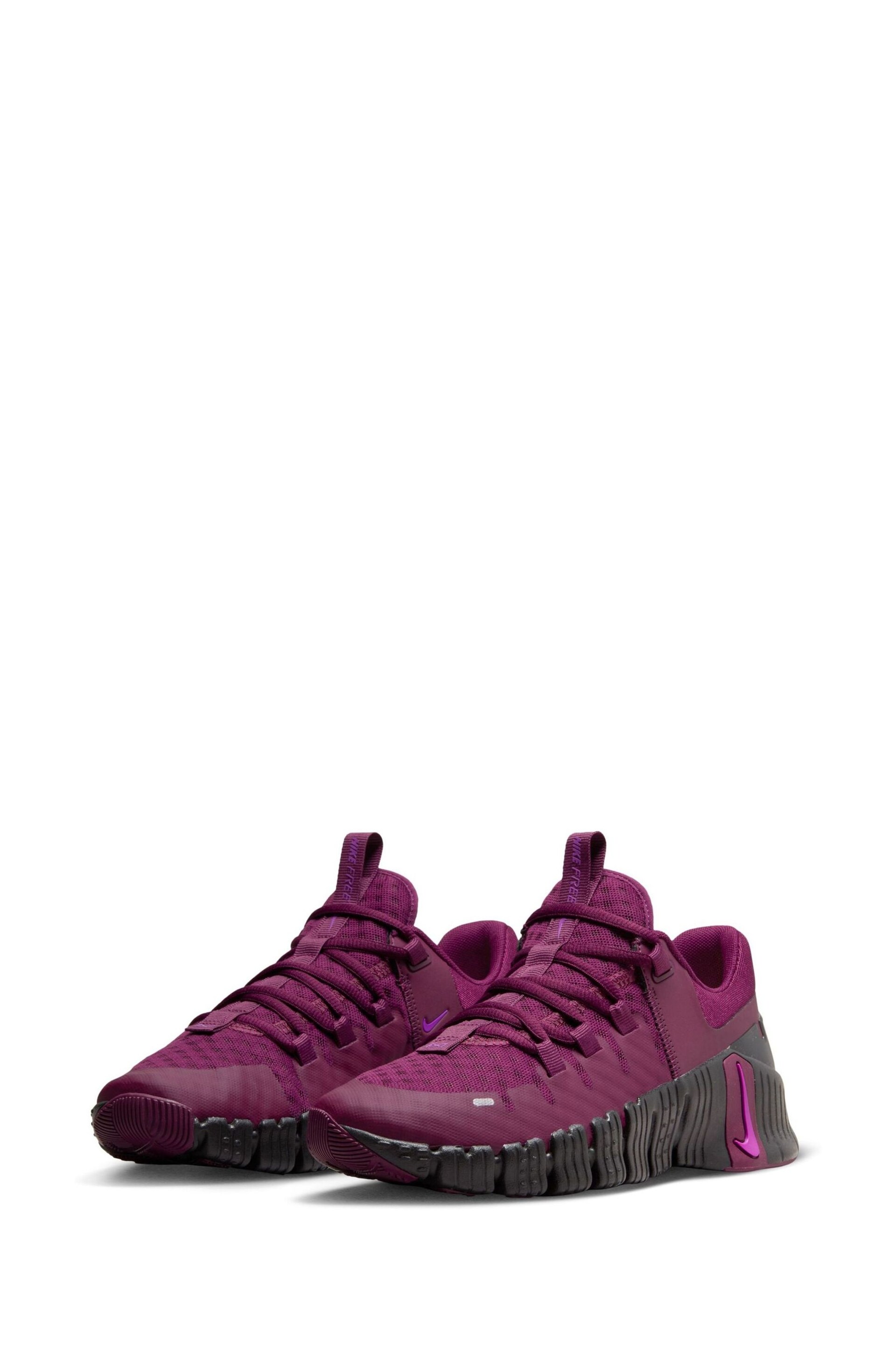 Nike Burgundy Red Free Metcon 5 Training Trainers - Image 6 of 10