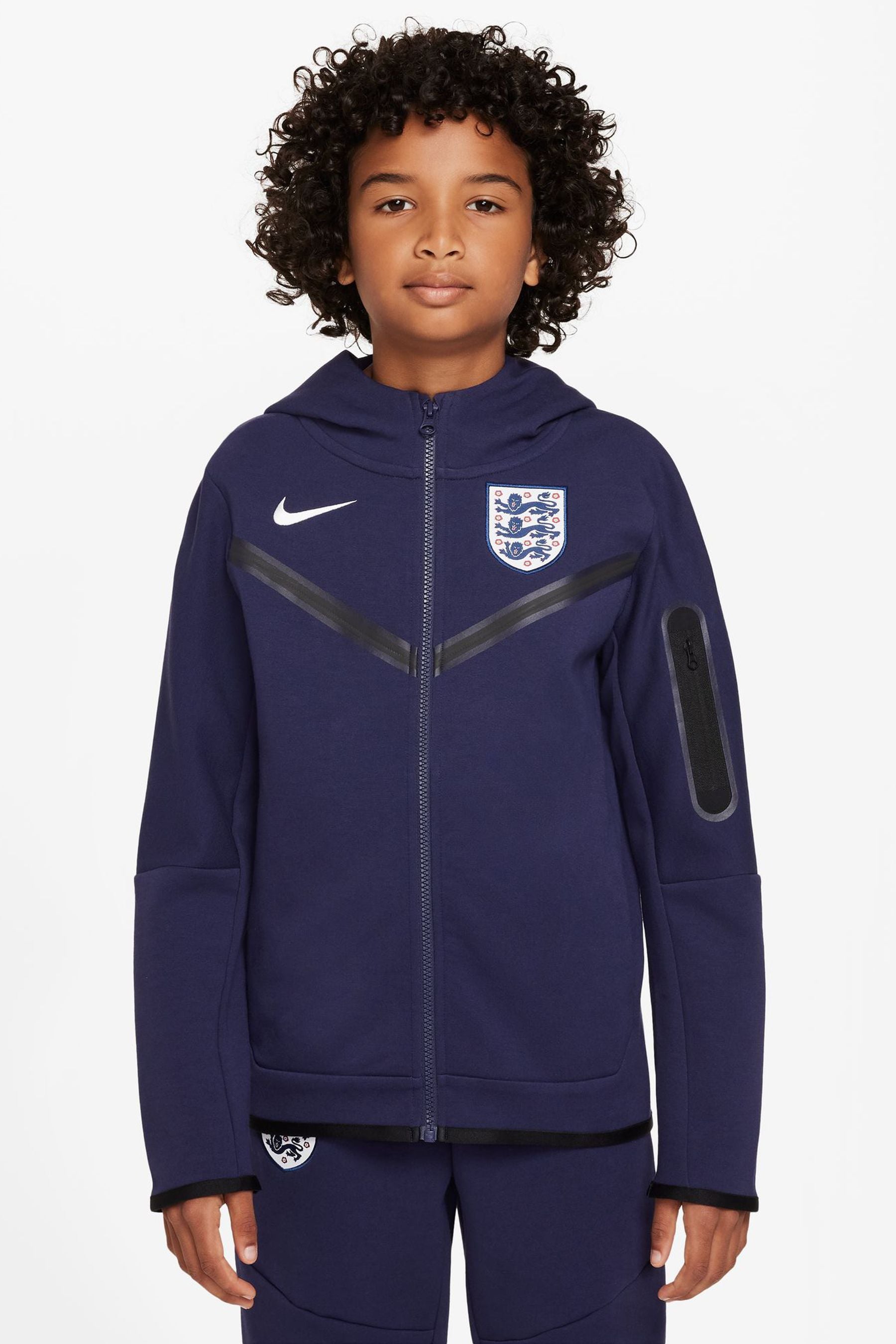 Buy Nike Navy England Tech Zip Through Hoodies from Next Luxembourg