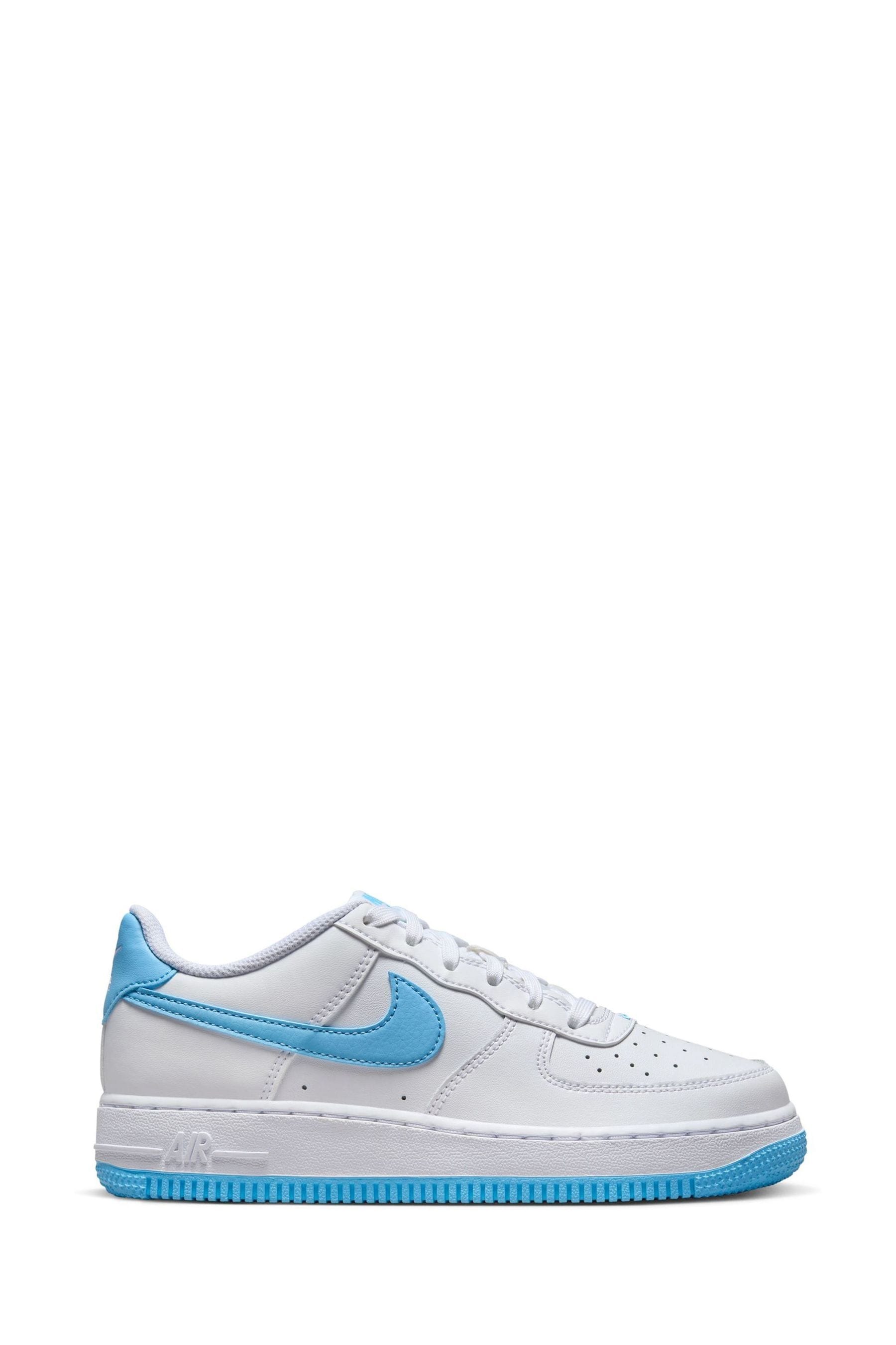 Buy Nike White Aqua Air Force 1 Youth Trainers from Next Ukraine