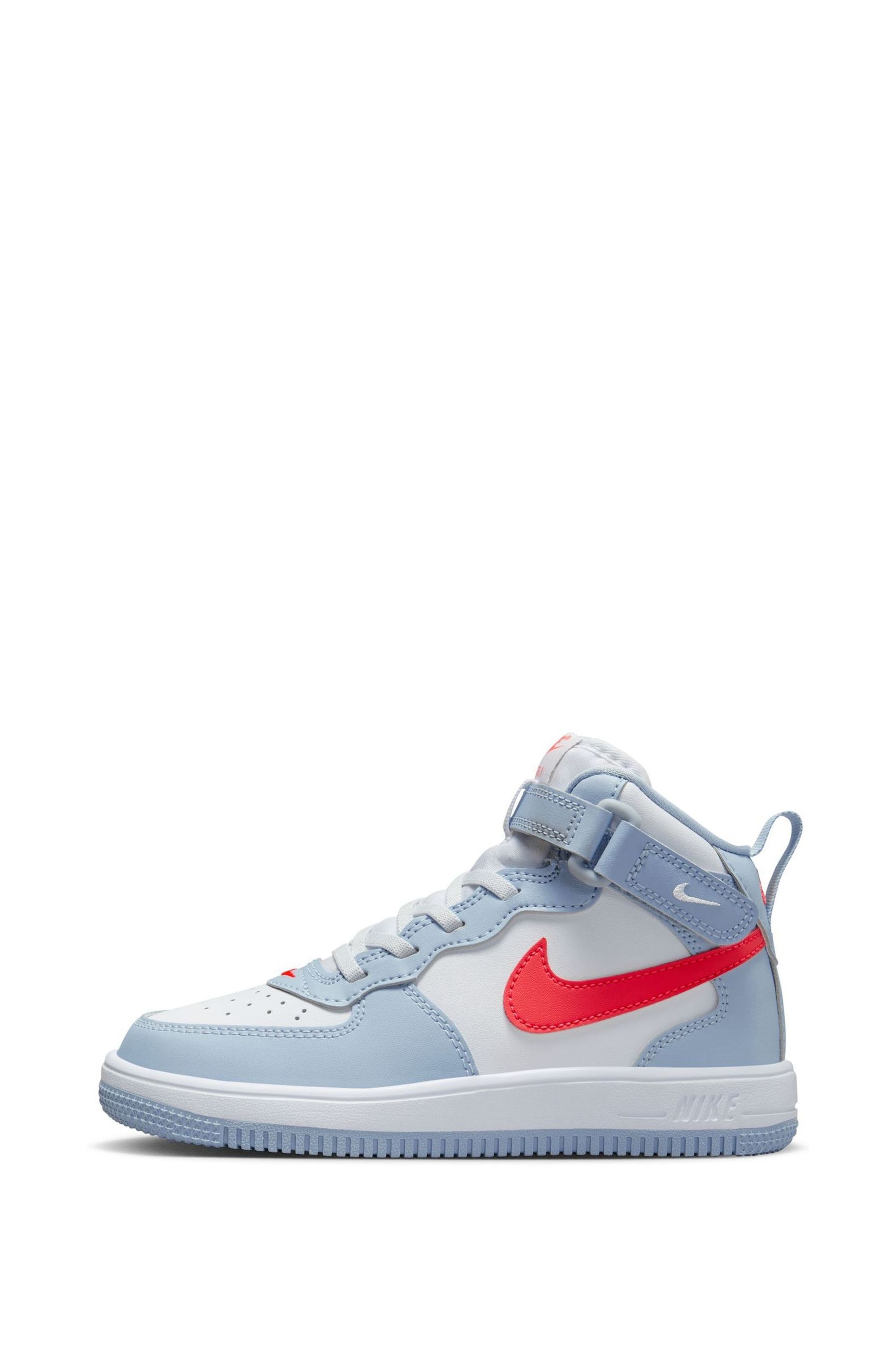 Buy Nike Light Blue Air Force 1 Mid Easy On Trainers from Next Luxembourg