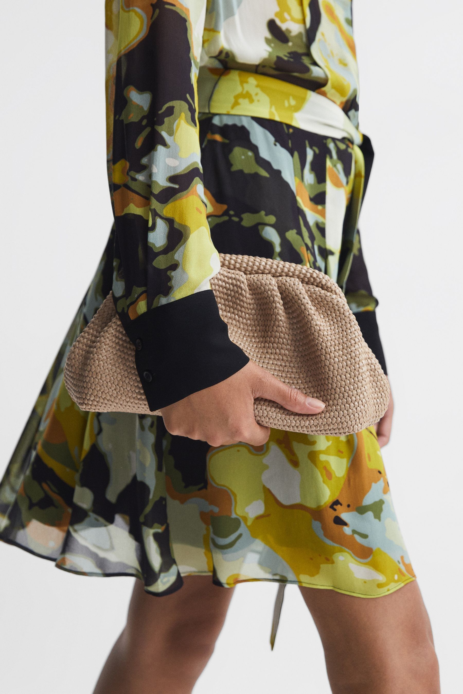 Buy Reiss Natural Gia Raffia Clutch Bag from the Next UK online shop