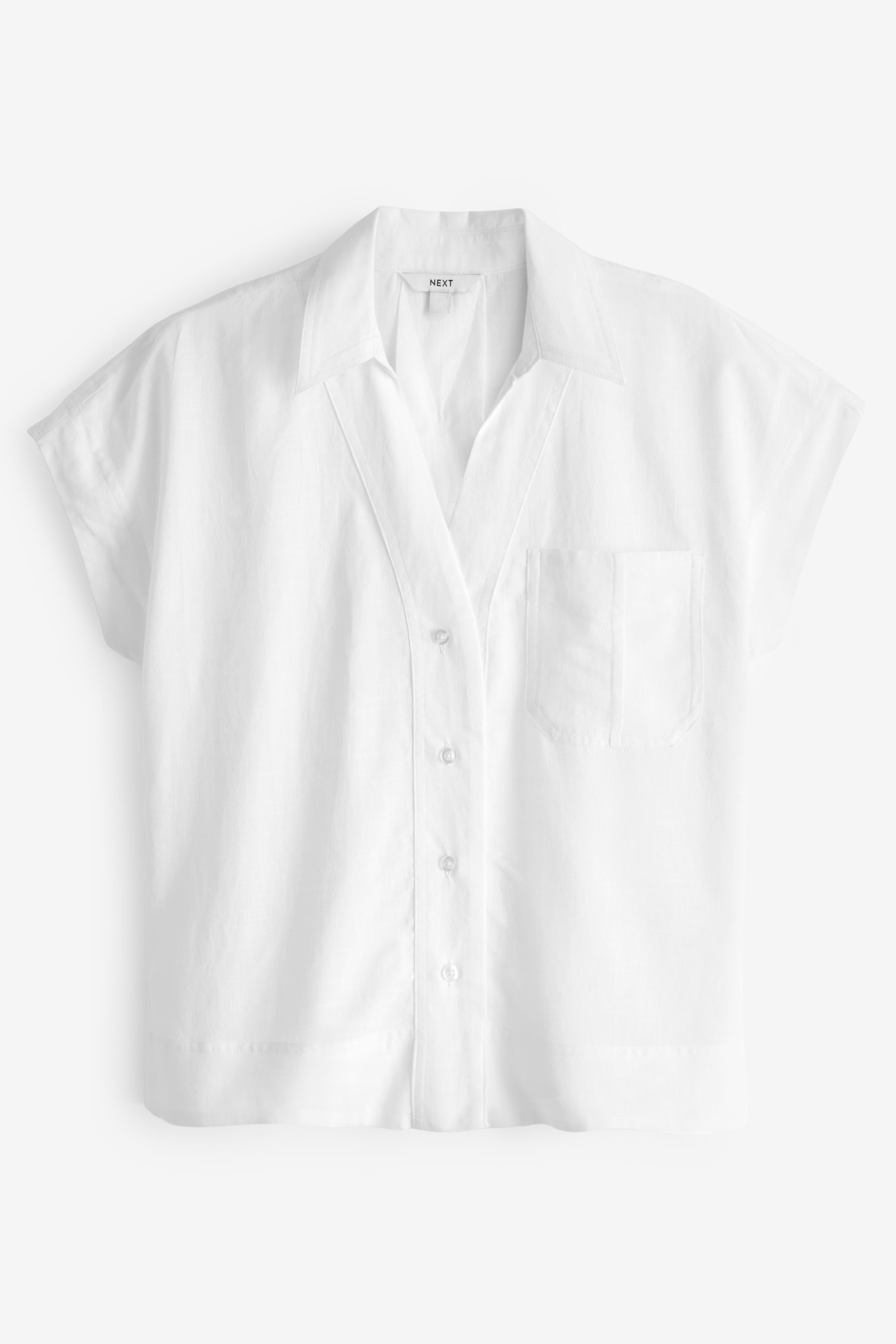 Buy White Short Sleeve Cotton Shirt from the Next UK online shop