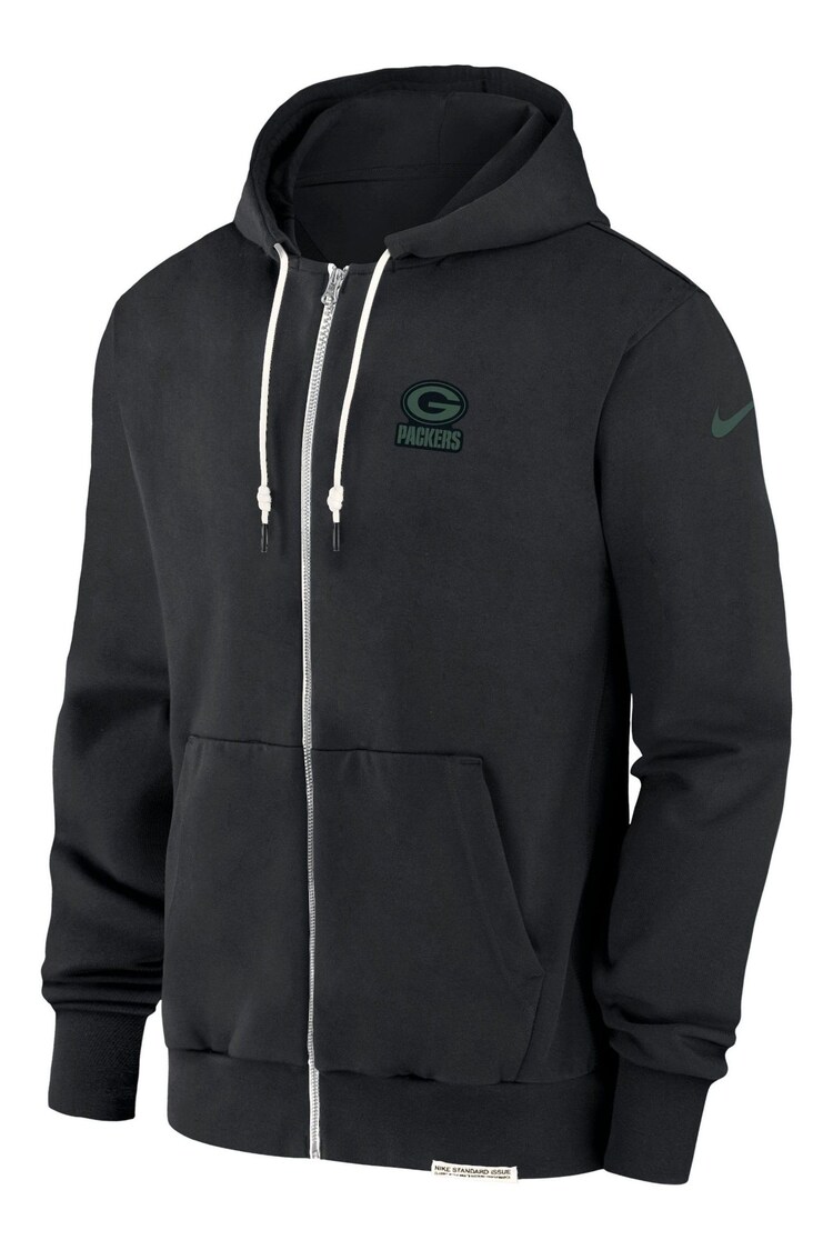 Fanatics Black Bay Packers Dri-FIT Player Full Zip Top - Image 2 of 3