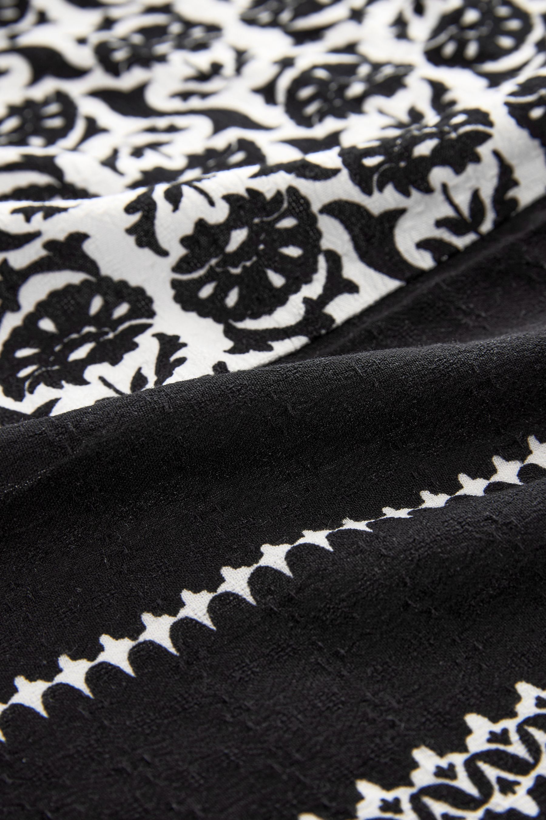 Buy Black White Frill Midi Summer Dress from the Next UK online shop