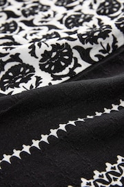 Black/White Frill Midi Summer Dress - Image 7 of 7