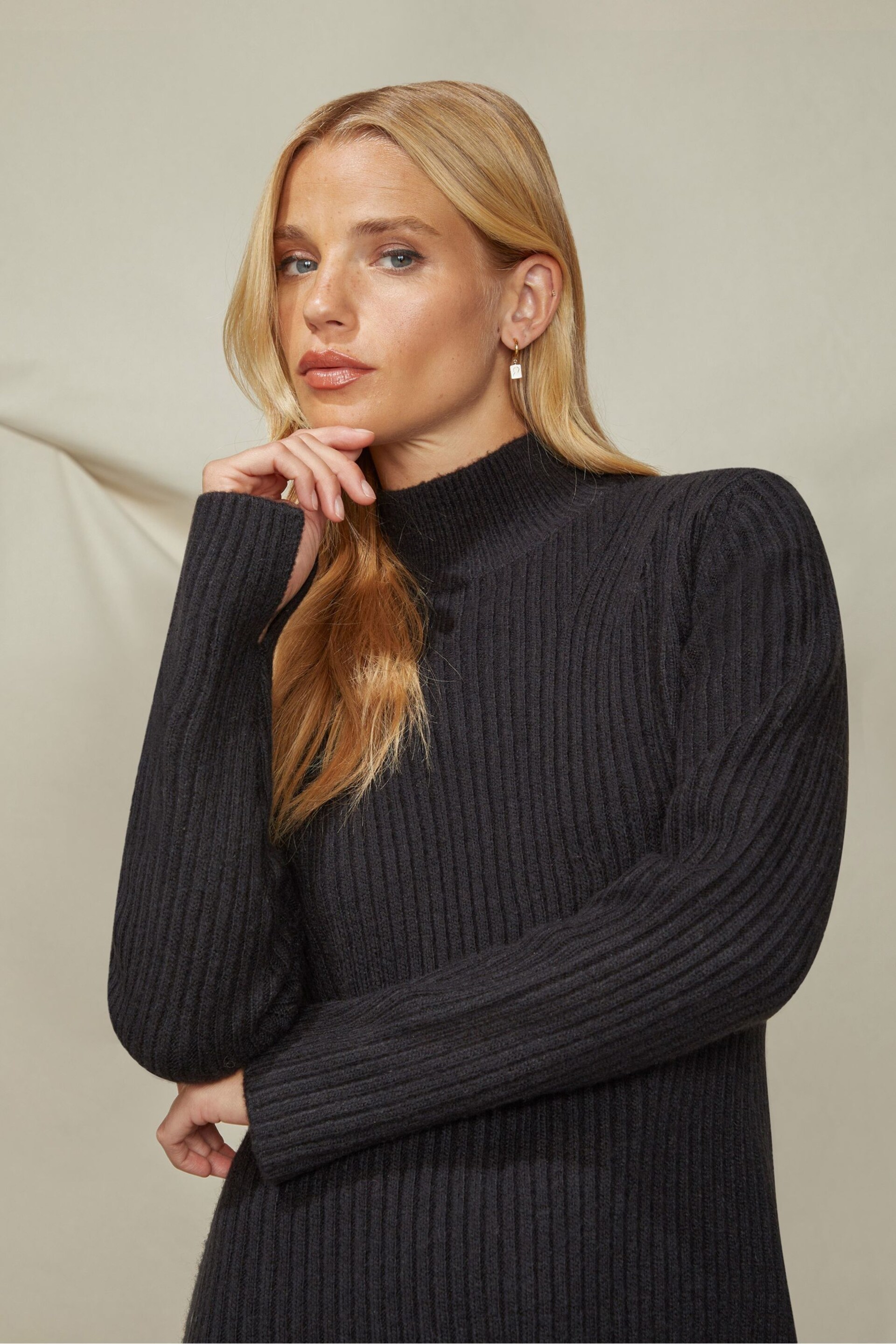 Ro&Zo Turtle Neck Jumper Dress - Image 3 of 5